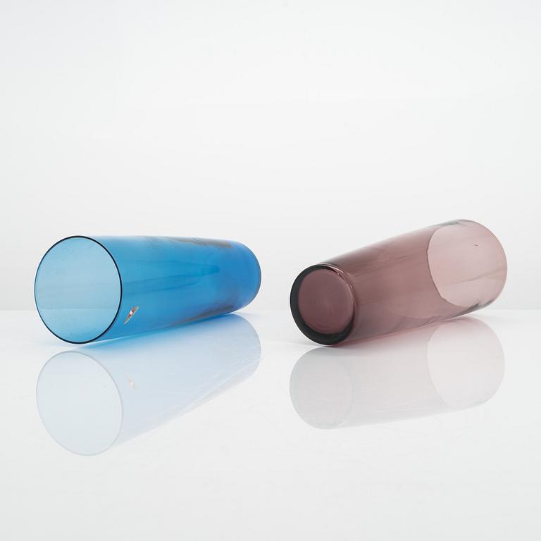 Tapio Wirkkala, a set of 16 juice glasses, model 2204, Iittala, Finland. In production 1956-1969.