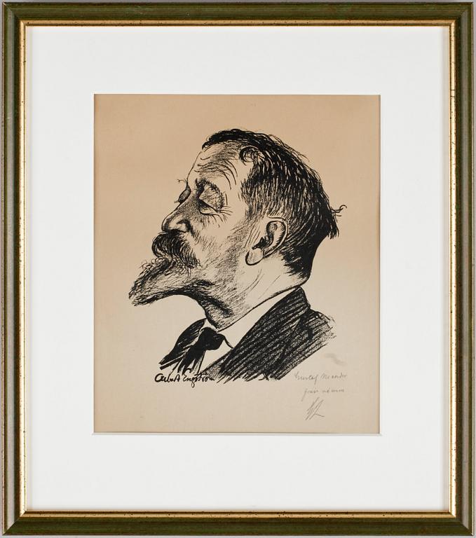 ALBERT ENGSTRÖM, gravyrer, 3 st, sign.