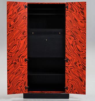 Ettore Sottsass, a red and black lacquered "Nairobi" cabinet by Zanotta, Italy, post 1989.
