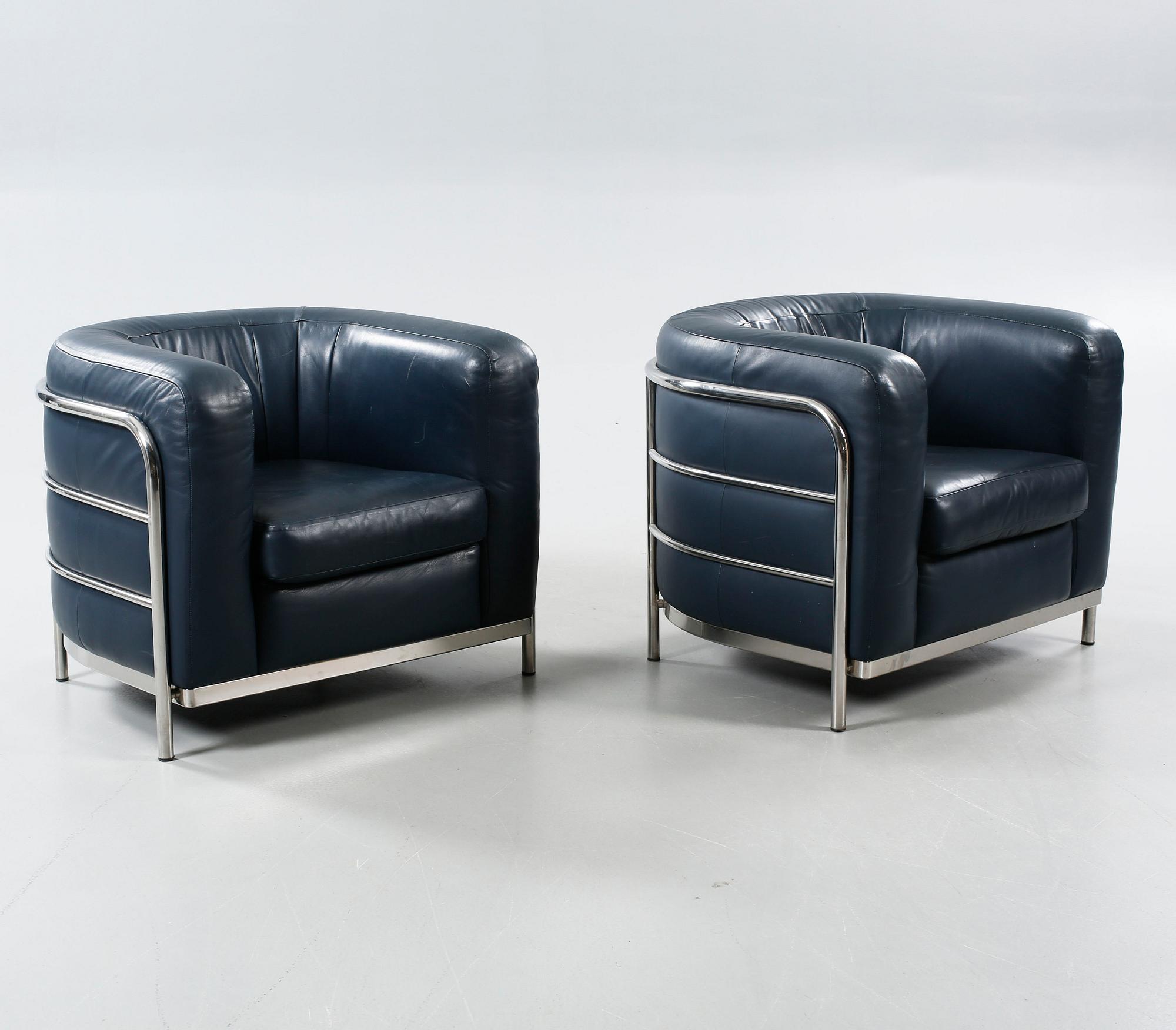 JONATHAN DE PAS, DONATO D URBINO & PAOLO LOMAZOTTI, ett par fåtöljer, "Onda", Zanotta, formgivna 1985.