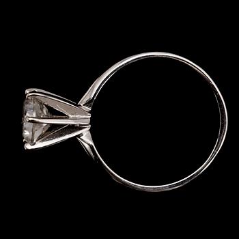 RING, 14 k , solitär briljant 1.65 ct. TW.