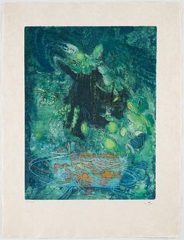 Roberto Matta, mapp med 10 akvatintetsningar, 1975, samtliga signerade med blyerts 25/100,