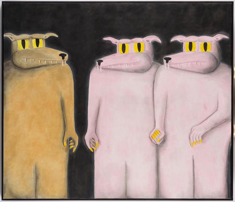 Andrew Sim, "Three Werewolves without Hair, One Gold (from the future)".