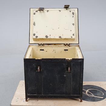 A cast iron chest/safe, late 19th Century.