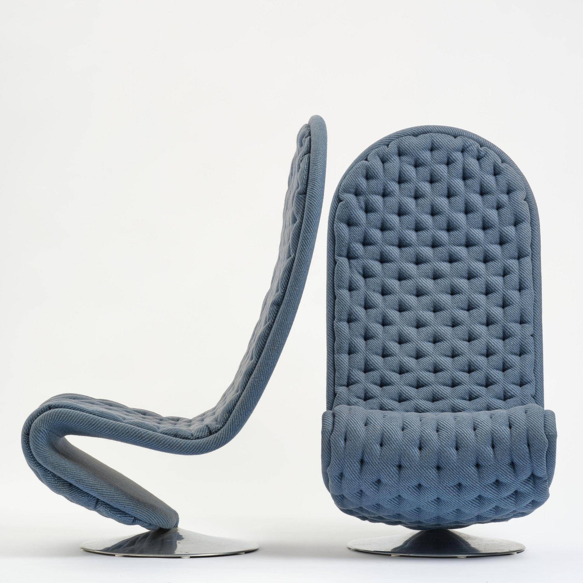 Verner Panton, fåtöljer, ett par, "System 1-2-3", Fritz Hansen, Danmark, 1970-tal.