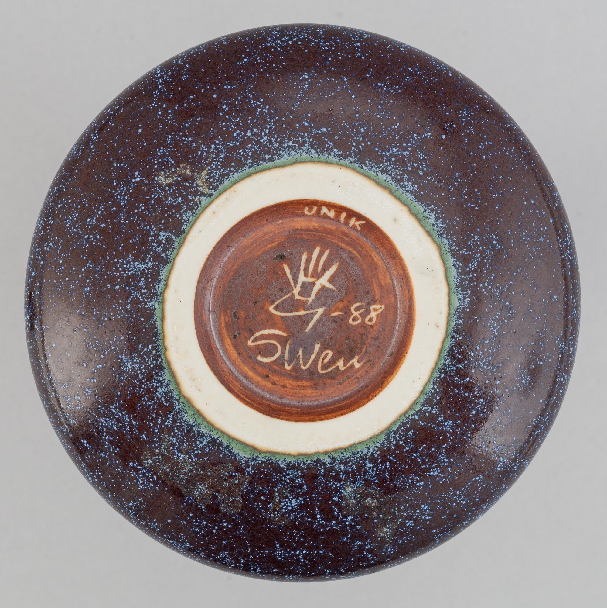 Sven Wejsfelt, a set of two stoneware vases for Gustavsbergs studio.