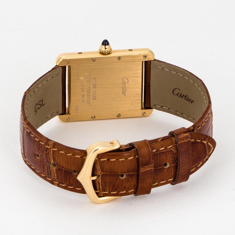 CARTIER, Tank, wristwatch, 25,5 x 25,5 (33,5) mm.