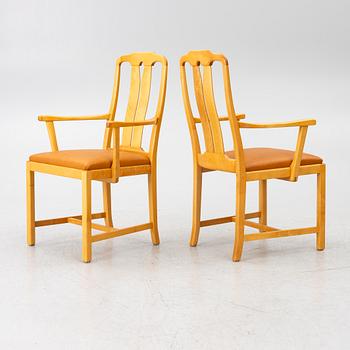 Carl Malmsten, “Ambassador”, armchairs, 6 pieces, Åfors Möbelfabrik, late 20th century.