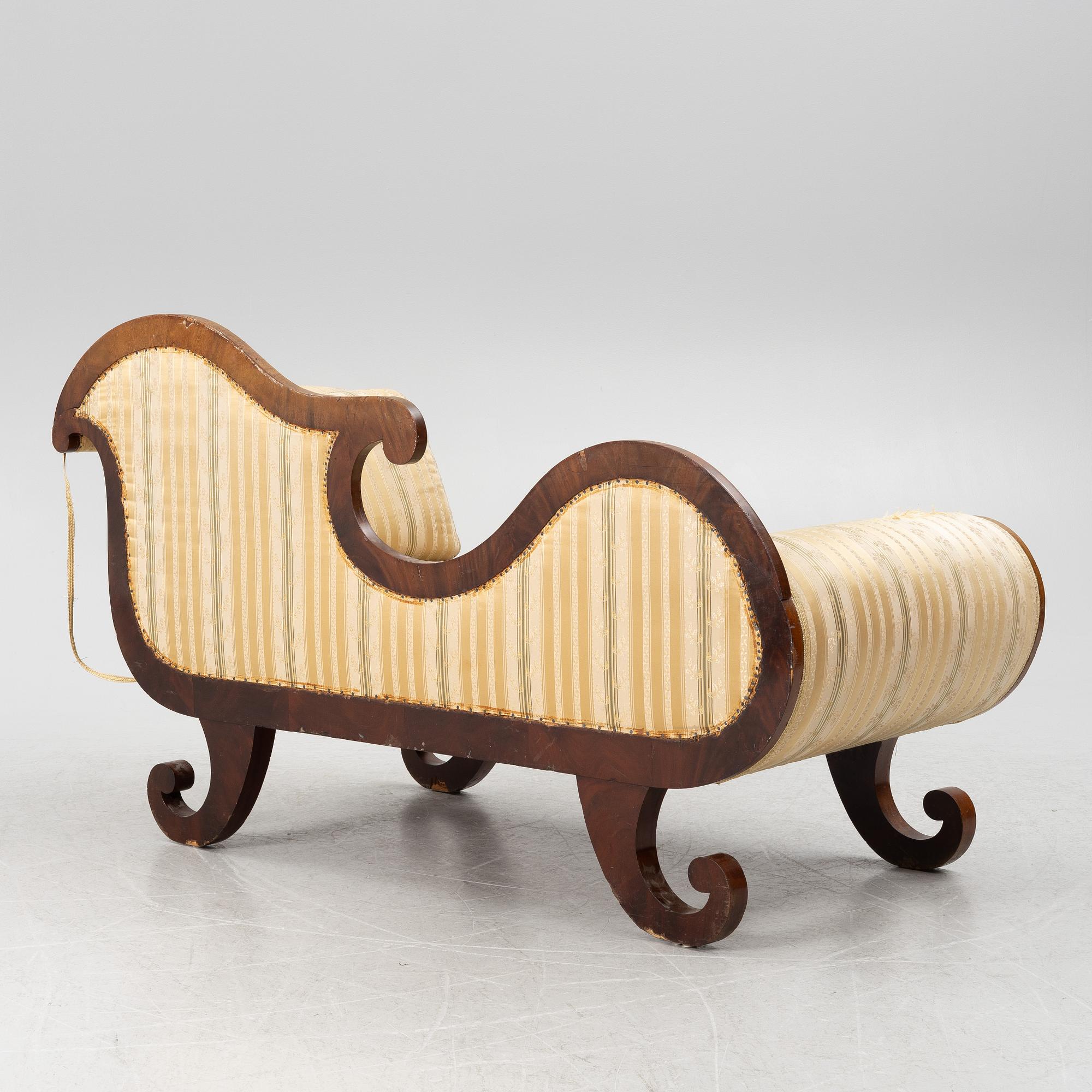 A Swedish Empire Couch, first half of the 19th Century.