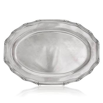 An 1890s Morozov silver serving dish from St. Petersburg.