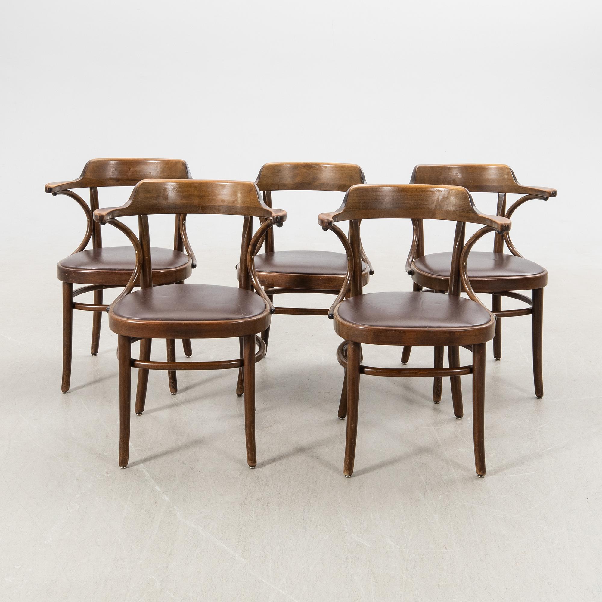Armchairs 5 pcs Gemla late 20th century.
