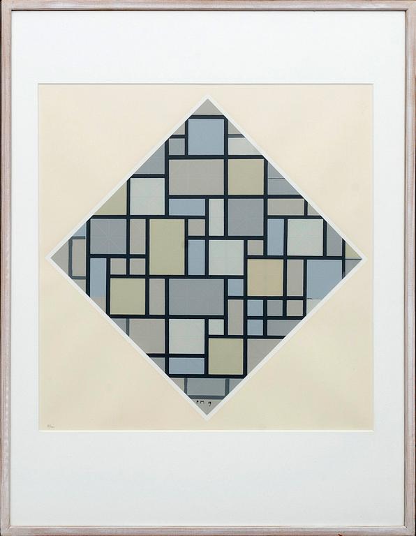 PIET MONDRIAN, serigraph numbered 80/30.