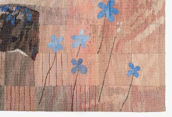 Susanne Henriques, a tapestry triptych, 'Strukturerad natur' c. 223 x 176 (one 165) cm, signed AB MMF SH.