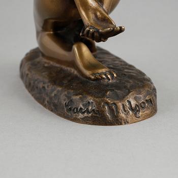 CARIN NILSON, skulptur, brons, signerad.
