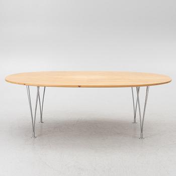 Bruno Mathsson & Piet Hein, coffee table, "Superellipse", Fritz Hansen, Denmark.