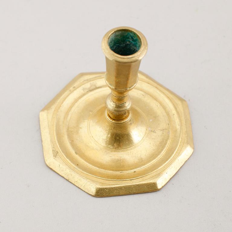 LJUSSTAKE, mässing, 1800-tal.