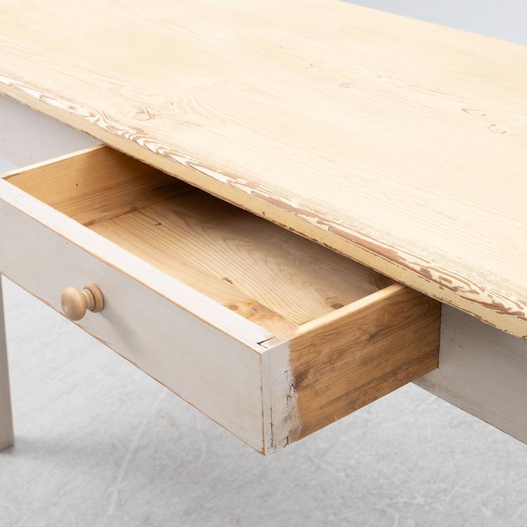 Table, with a drawer.