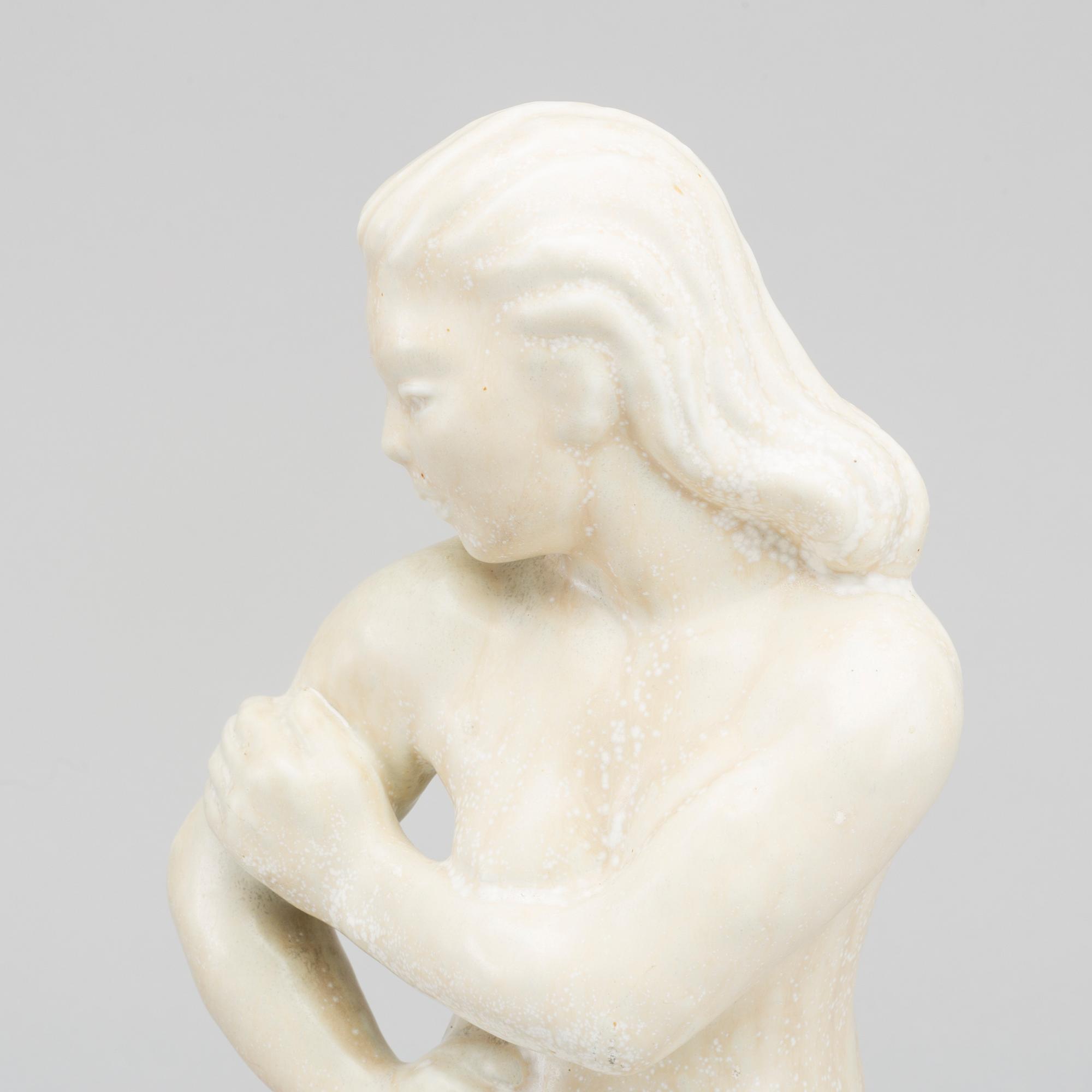 HARALD SALOMON, signed stoneware sculpture.