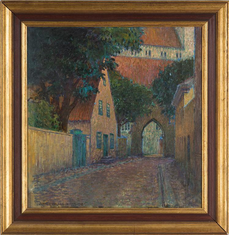 JOHN ÖSTERLUND, olika on canvas, signed and dated Wisby 1910.