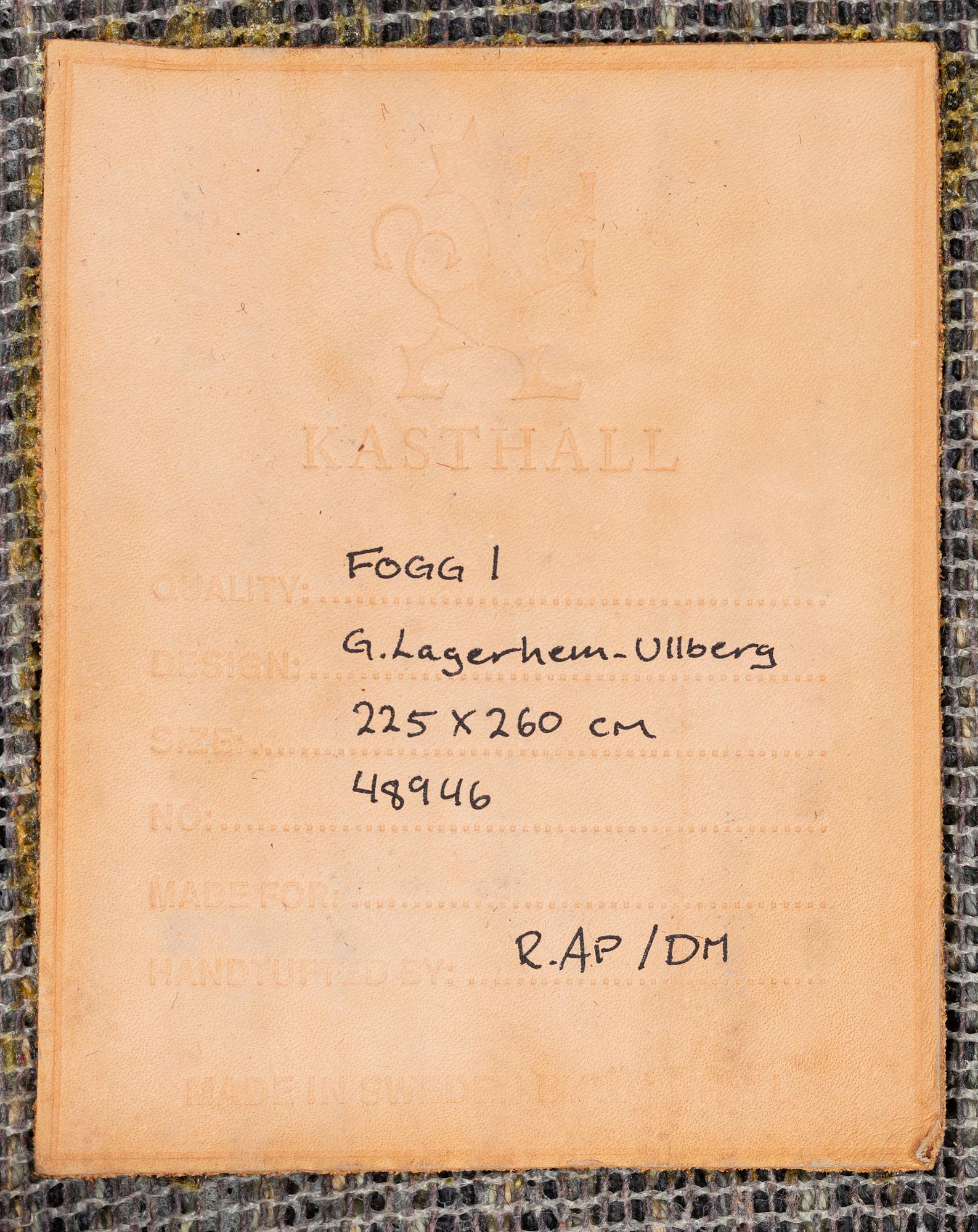 Gunilla Lagerhem-Ullberg, Carpet, Kasthall, Fogg 1, ca 225 x 260 cm.