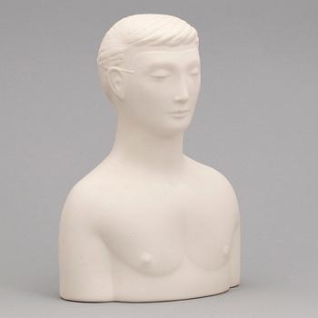 STIG LINDBERG, figurin, parian, "Mannen med masken", ur serien Figurin, Gustavsberg.