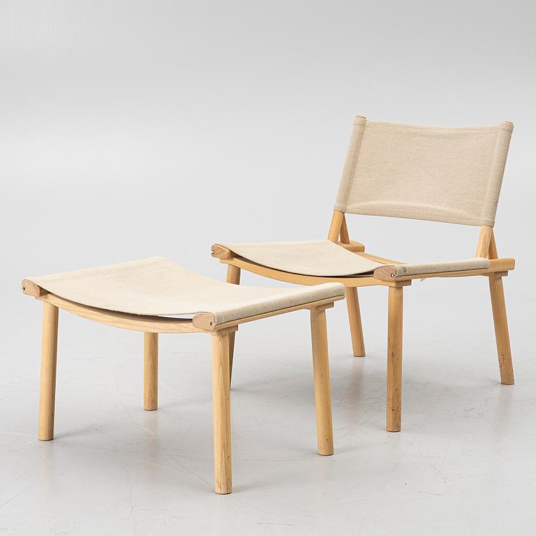 Jasper Morrison & Wataru Kumano, fåtölj med fotpall, "December Chair" Nikari, Finland.