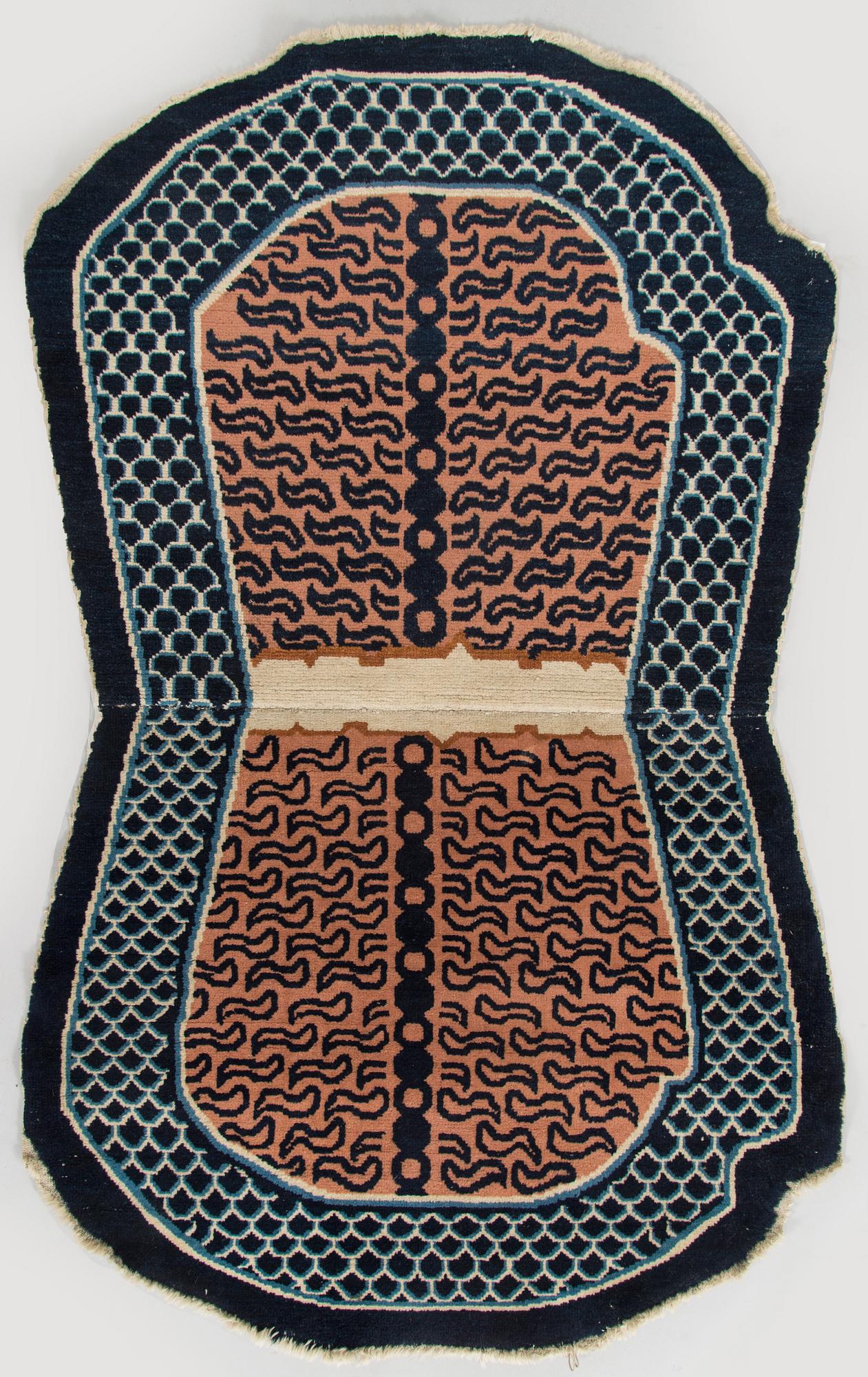 A 20th century tiger rug/saddle cloth, China.