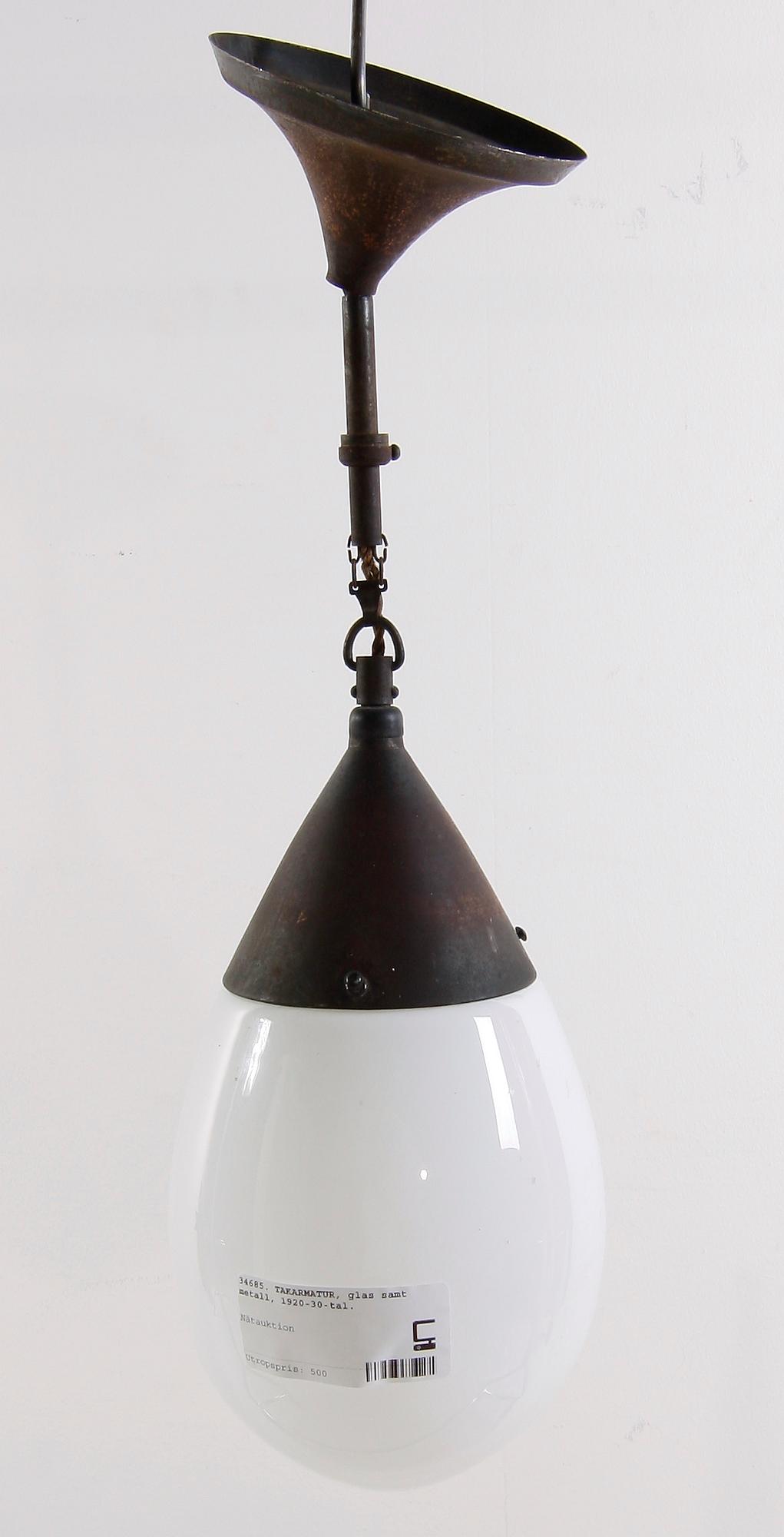 TAKARMATUR, glas samt metall, 1920-30-tal.