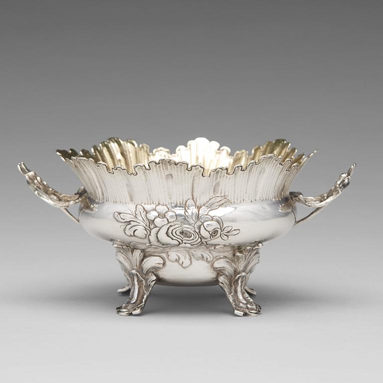 A Swedish Rococo silver bowl, mark of Pehr Zethelius, Stockholm 1770.