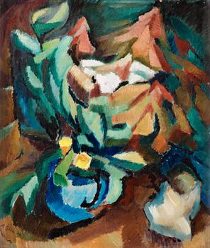 79. Agnes Cleve, "Blomsterstilleben" (Still life with flowers).