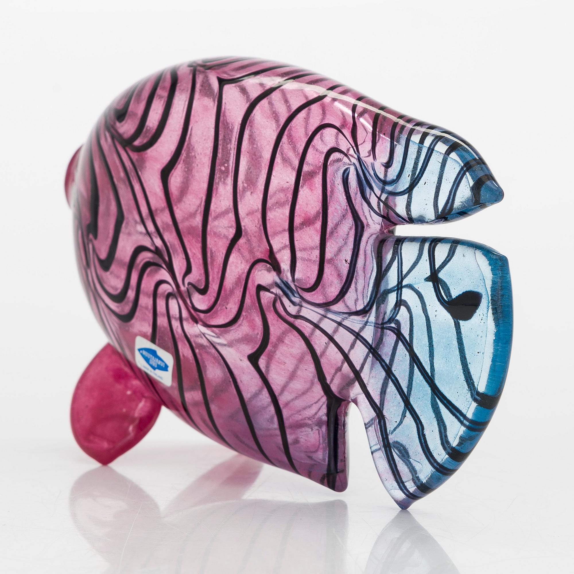 Kerttu Nurminen, a glass sculpture signed K. Nurminen, Nuutajärvi.