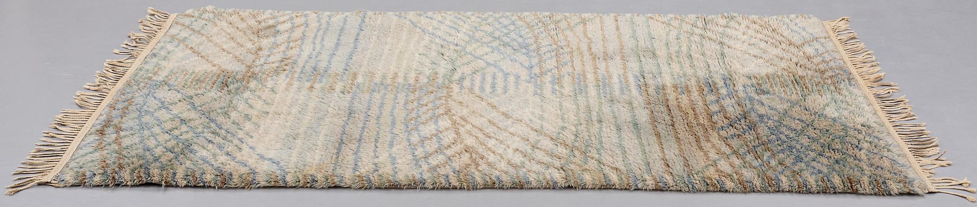Barbro Nilsson, MATTO, "Marina, ljus", knotted pile, ca 227 x 151 cm, signed AB MMF BN.