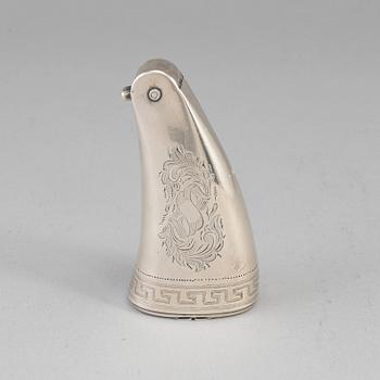 A Swedish 19th century parcel-gilt silver snuff-box, mark of Lars Sundstrom, Ostersund 1883.