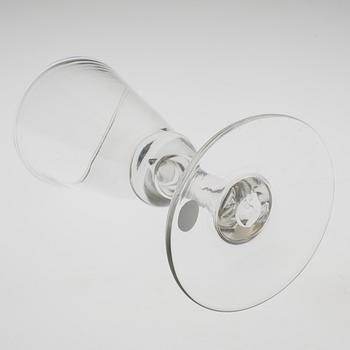 VINGLAS, 12 st, "Slottet", Tomas Harila Carlgren och Lars Sjöberg, Reijmyre Glasbruk.