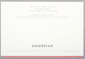 INVITATIONCARDS / INBJUDNINGSKORT, 30 st, mellan 2007-2014, bl a Damien Hirst, Cindy Sherman, Jeff Koons.