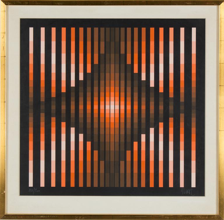 JEAN-PIERRE (YVARAL) VASARELY, Lithograph in colours, signed 181/200.