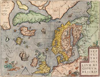 430. Abraham Ortelius, "Septem trionalium regionum descrip(tio)", ur: "Theatrum Orbis Terrarum".