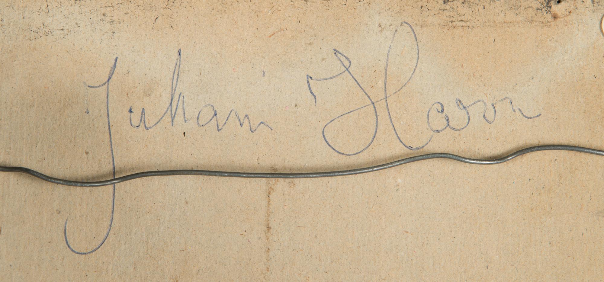 Juhani Harri, assemblage, signed verso.