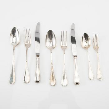 Cutlery service 72 pcs "Rosette" silver, B Erlandsson Kristianstad 1909.