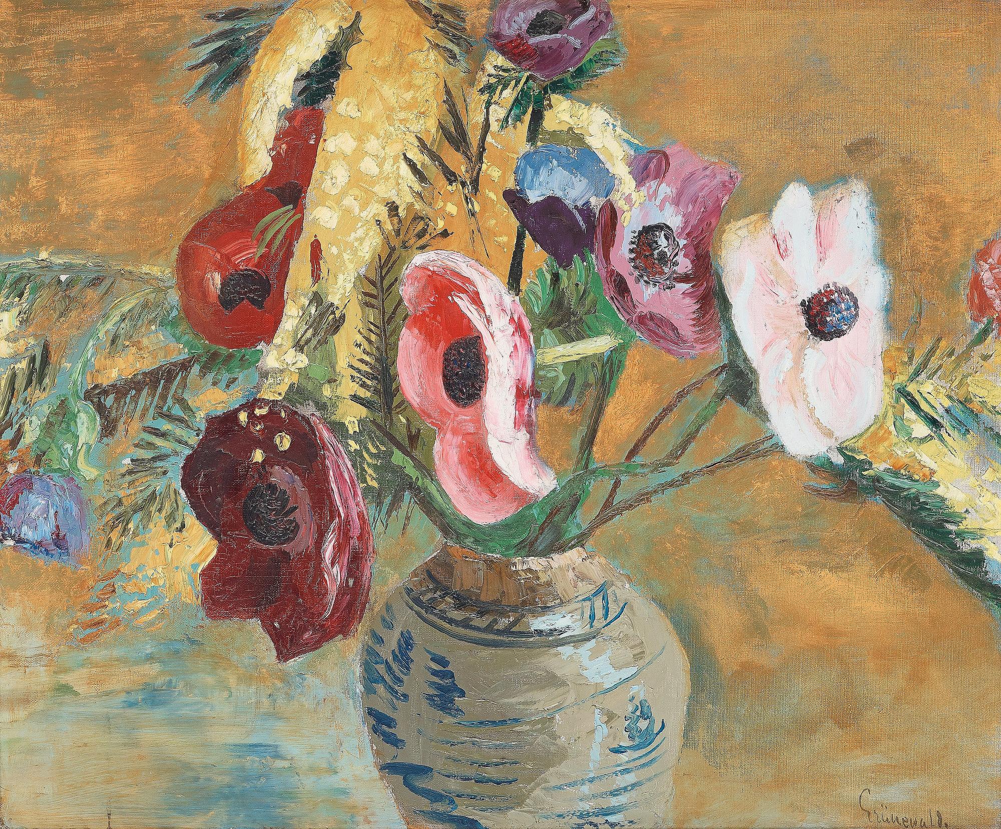 ISAAC GRÜNEWALD, oila on canvas, signed.