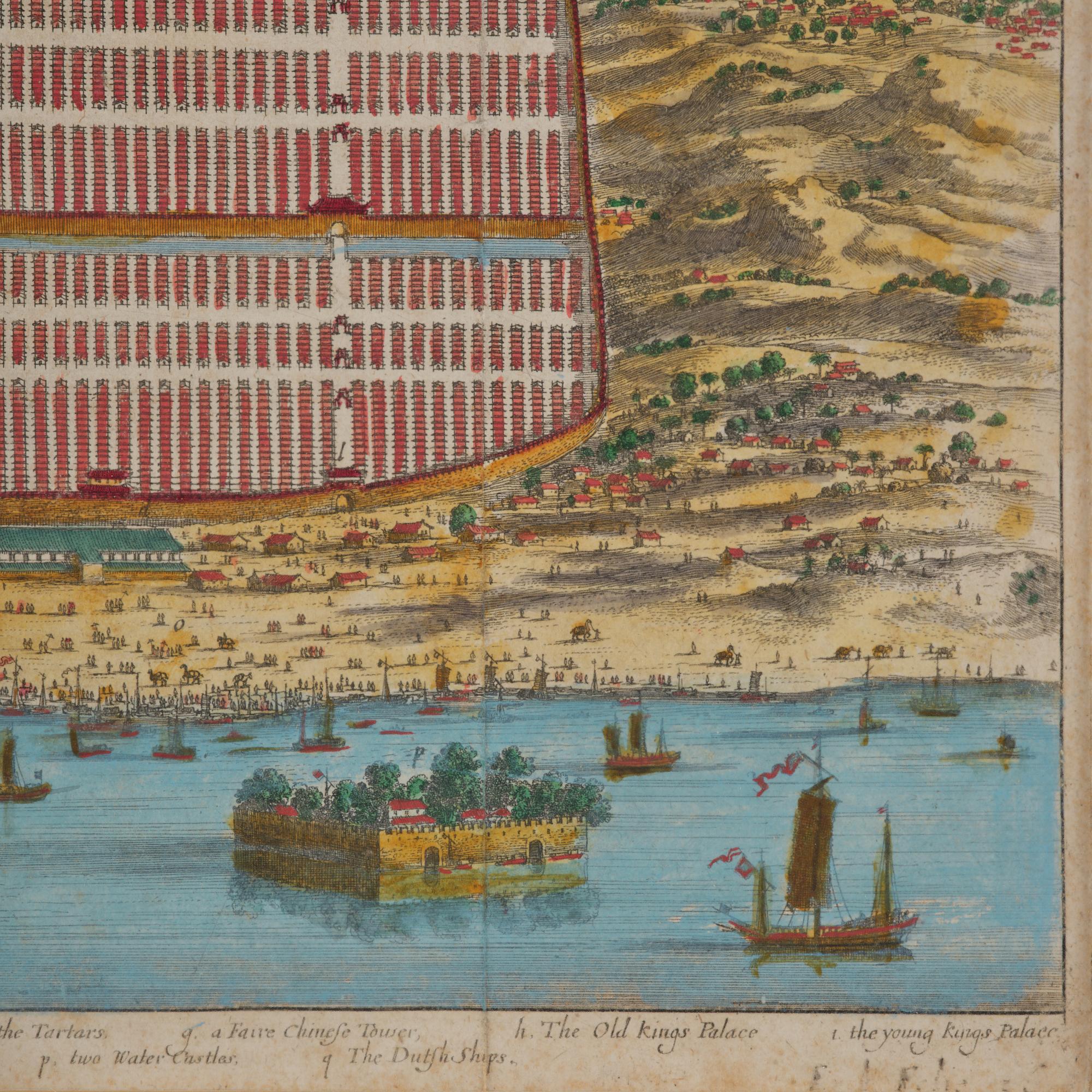 Map of Canton, engraving, 'The Groundplat of Canton', W. Bramston, 1840.