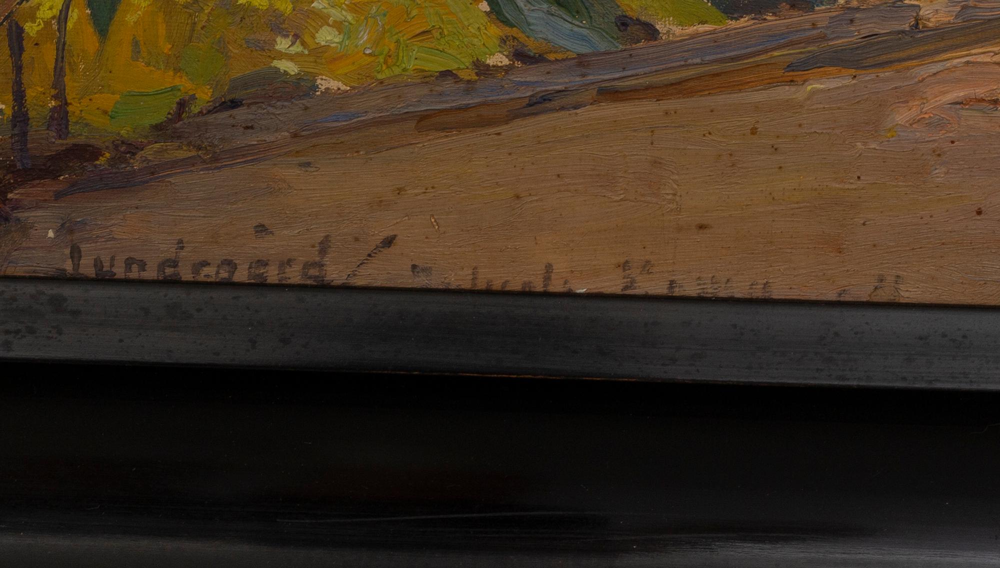 JUSTUS LUNDEGÅRD, a signed oil on canvas.