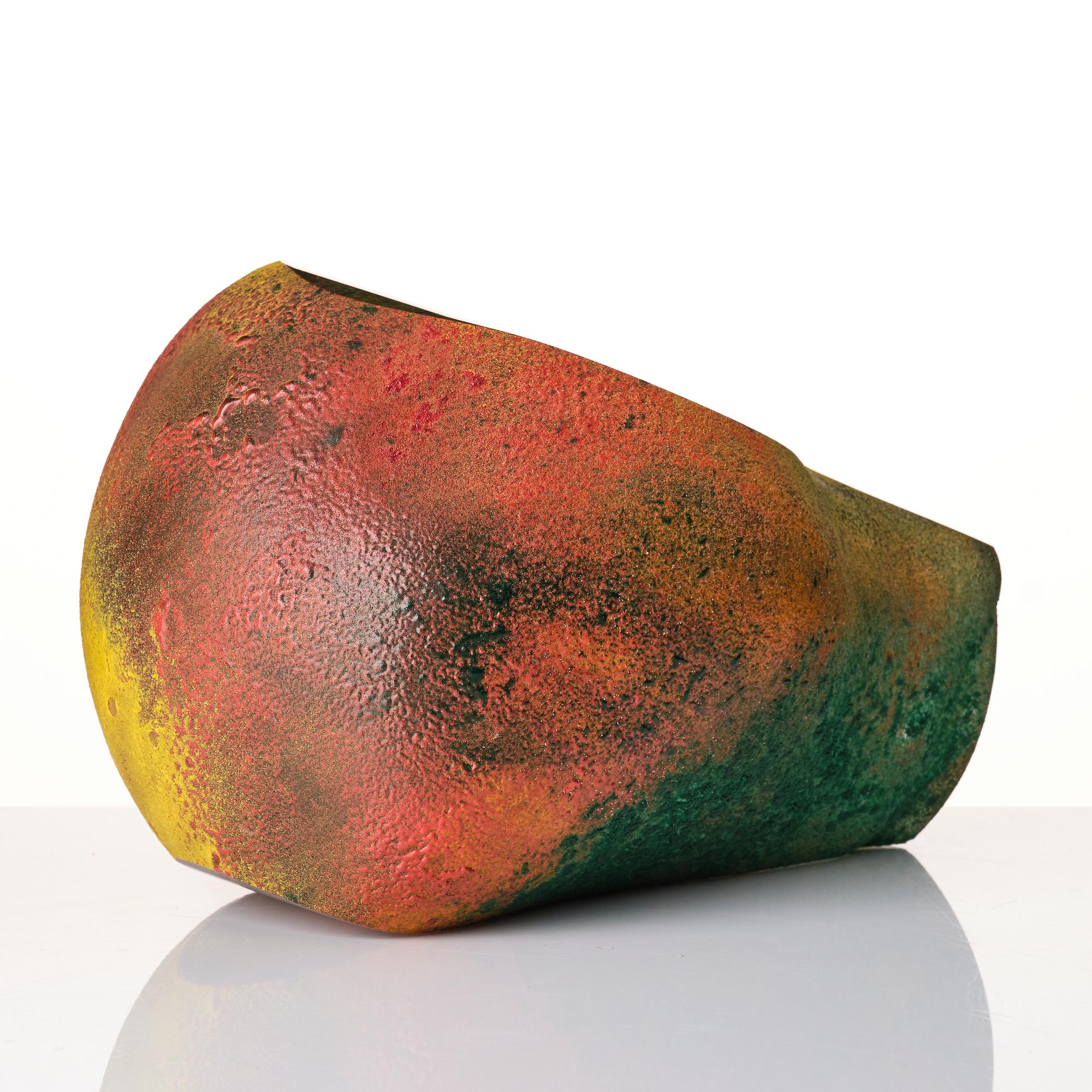 Kjell Engman, a unique sandblasted glass sculpture, Kosta Boda, Signed.