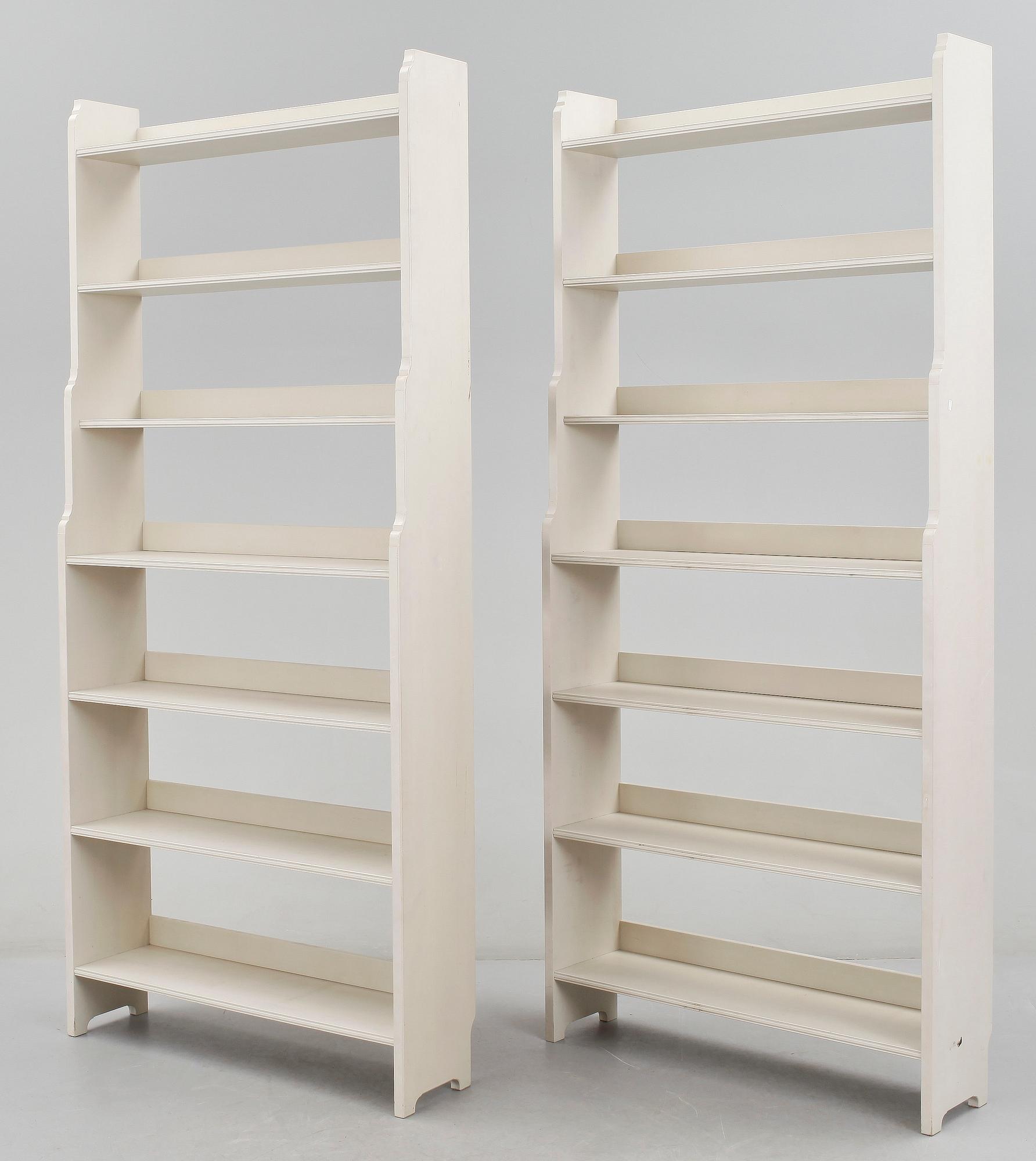 BOKHYLLOR, ett par, "Ekolsund" ur IKEAs 1700-talsserie, 1990-tal.