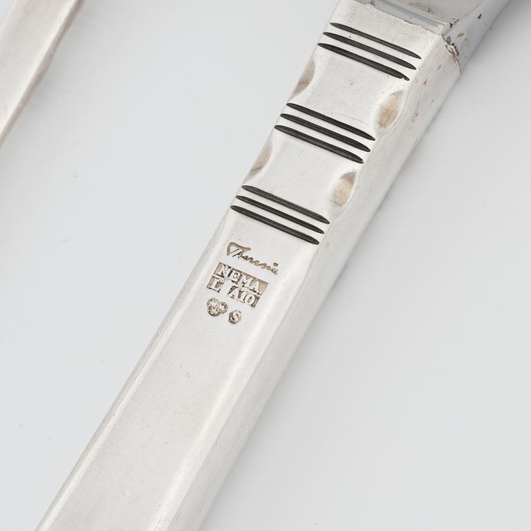 Theresia Hvorslev, bestickuppsättning, 36 delar, silver, modell "Thema", Mema, Lidköping 1974-75.