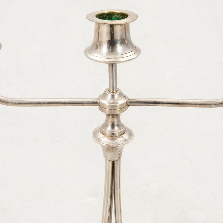 Candelabras, a pair by Oscar Nilsson Eskilstuna, early 20th century.