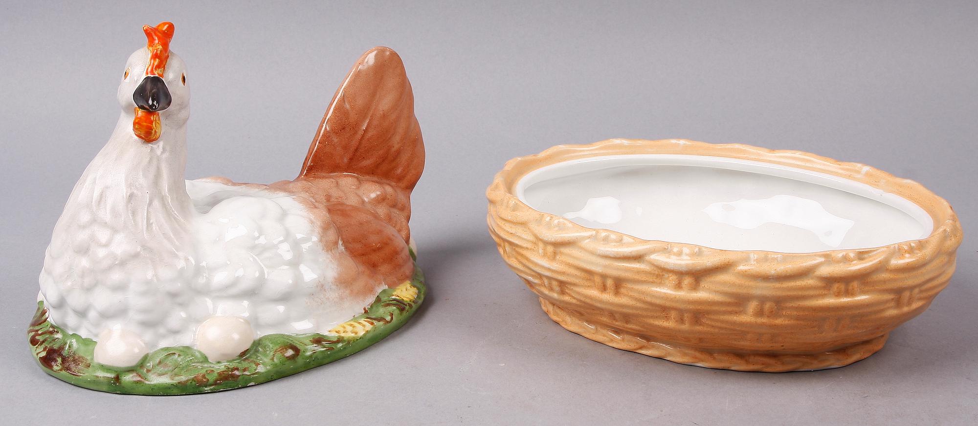 ÄGGÖMMA, flintgods. Rörstrand. Omkring sekelskifte 1800/1900.