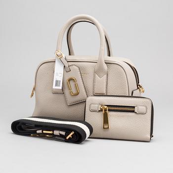 MARC JACOBS, "Gotham small Bauletto", handbag and wallet.