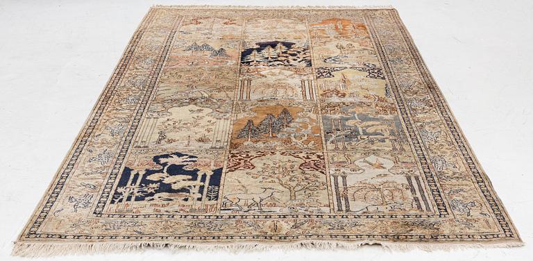Rug, Kayseri, figural, approximately 330 x 195 cm.