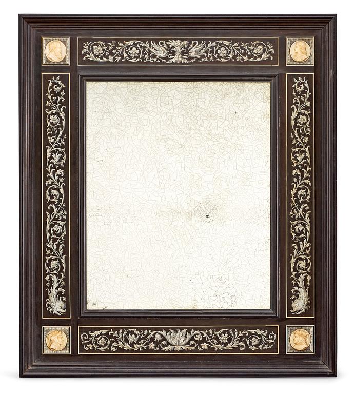 A Renaissance-style 19th century table mirror.